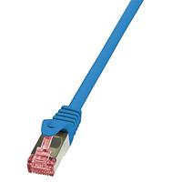 LogiLink CQ2016S RJ45 Netwerkkabel, patchkabel CAT 6 S/FTP 0.25 m Blauw Vlambestendig, Snagless 1 stuk(s) - thumbnail