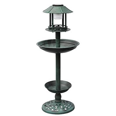 VidaXL Vogelbad/voederhuisje met solarverlichting VidaXL Vogelbad/voederhuisje met solarverlichting