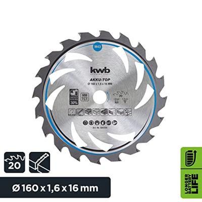 Cirkelzaagblad hm 160x16 43m KWB - Kwb