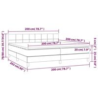 Boxspring met matras fluweel donkergroen 200x200 cm - thumbnail