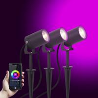 3x Stark Tuinspot Antraciet met Smart Color LED - thumbnail