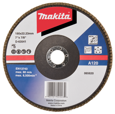 Makita Accessoires Lamellenschuurschijf 180mm A120 - D-63541-10 D-63541-10 Makita Accessoires Lamellenschuurschijf 180mm A120 - D-63541-10 D-63541-10