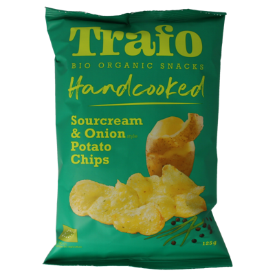 Chips handcooked sour cream & onion bio 125 Gram