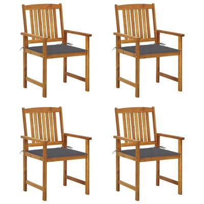 VidaXL Tuinstoelen 4 st met kussens massief acaciahout VidaXL Tuinstoelen 4 st met kussens massief acaciahout
