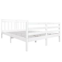 Bedframe massief hout wit 140x190 cm - thumbnail