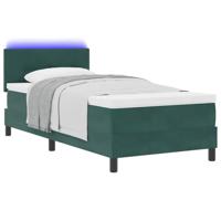 Boxspring bed met matras Donkergroen 90 x 190 cm Fluweel - thumbnail