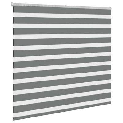 VidaXL Zebra rolgordijn 160x100 cm stofbreedte 155,9 cm donkergrijs VidaXL Zebra rolgordijn 160x100 cm stofbreedte 155,9 cm donkergrijs