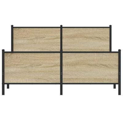 Bedframe zonder matras metaal sonoma eikenkleurig 150x200 cm