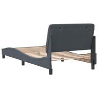 Bedframe zonder matras 100x200 cm fluweel donkergrijs - thumbnail