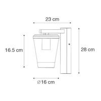 QAZQA Moderne buiten wandlamp zwart IP44 - Joren - thumbnail