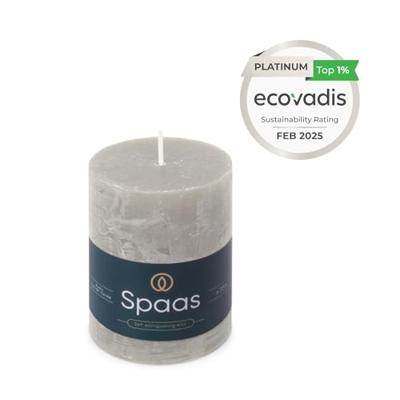 Kaars rustiek 70/95 mm lichtgrijs Spaas - Spaas