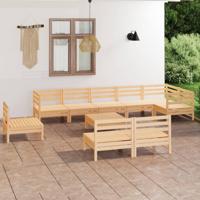 10-delige Loungeset massief grenenhout - thumbnail