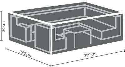 Loungeset bescherm hoes 280 x 230 x 80 cm