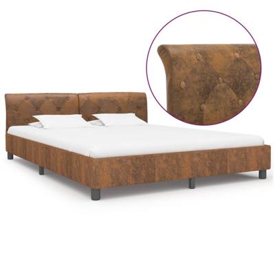 Bedframe kunstsude bruin 180x200 cm