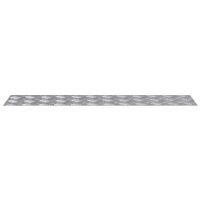 VidaXL Trap tread rechthoekig 4 pcs zilver 90 x 20 cm aluminium