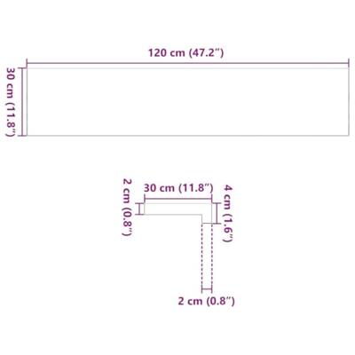Traptreden 2 st 120x30x2 cm massief eikenhout donkerbruin - thumbnail