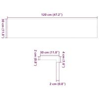 VidaXL Traptreden 2 st 120x30x2 cm massief eikenhout donkerbruin - thumbnail