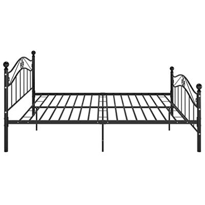 Bedframe metaal zwart 140x200 cm - thumbnail