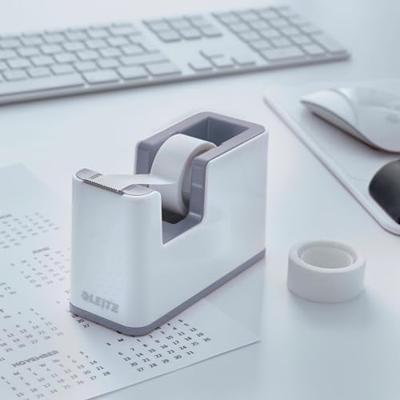 Leitz Plakbanddispenser WOW Duo Colour Wit, Grijs Rolbreedte (max.): 19 mm Rollengte (max.) 33 m