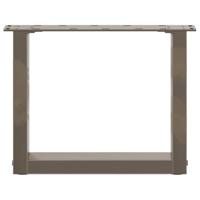 Salontafelpoten 2 st U-vormig 40x(30-31) cm staal naturel - thumbnail