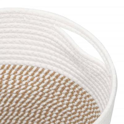 VidaXL Opbergmanden 2 st ø 28x28 cm katoen bruin en wit