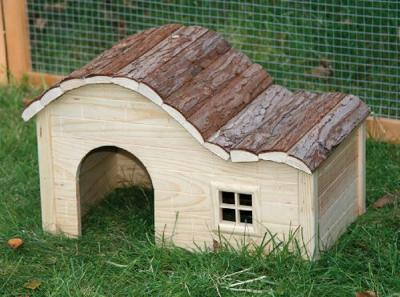 Knaagdierenhuis - KERBL - Natuur - Gebogen dak - 40 x 25 x 25 cm