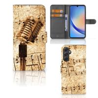 Samsung Galaxy A24 4G | Telefoonhoesje met foto | Bladmuziek | Portemonnee hoesje - thumbnail