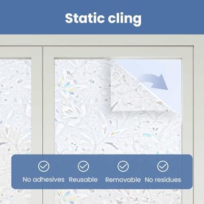 VidaXL Raamfolies 4 st mat bloemenpatroon pvc