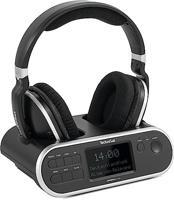 TechniSat STEREOMAN 2 DAB+ - Draadloze 2,4 GHz hoofdtelefoon (met dockingstation, DAB+/FM-radio-ontvangst, voor televisies en audiosystemen) zwart - thumbnail