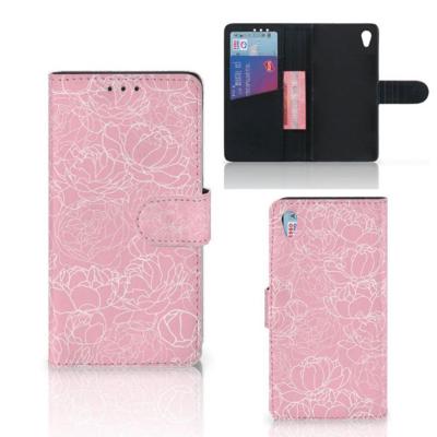 Sony Xperia Z3 Hoesje White Flowers