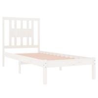 Bedframe massief hout wit 90x190 cm - thumbnail