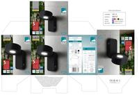 Eglo Led muurspotPalosco 6w - 3000K zwart - 98737 - thumbnail