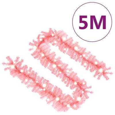 VidaXL Kerstslinger met led-lampjes 5 m roze