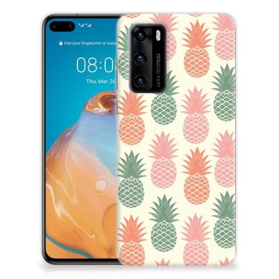 Huawei P40 | Siliconen Case | Ananas