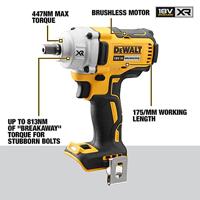 DeWALT DCF964NT Accu slagmoersleutel 1898Nm 3/4" frictiering 18V XR Basic Body in TSTAK - thumbnail