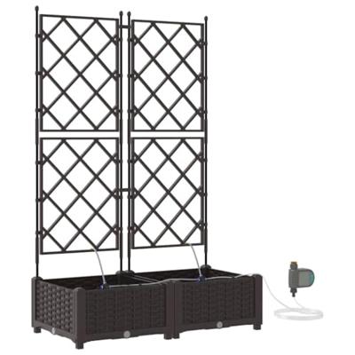 Tuin Bloempot 2 pcs Bruin Staal