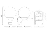 Steinel AUSSENLEUCHTE L 585 S WS 005917 Buitenlamp met bewegingsmelder (wand) LED E27 60 W Wit - thumbnail