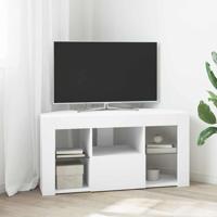 Hoek LED TV Kast Wit 100 x 40 x 50 cm Bewerkt hout - thumbnail