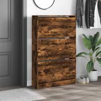 Schoenenkast 80x21x125,5 cm bewerkt hout gerookt eikenkleurig - thumbnail