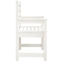 Tuinstoelen 2 st 60x48x91 cm massief grenenhout wit - thumbnail