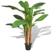 Kunst bananenboom plant met pot 175 cm groen - thumbnail