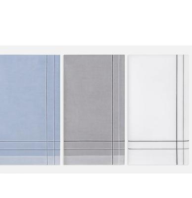 12 stuks Heren zakdoeken - Blue Winter - Blauwe katoenen zakdoeken - Voordeelverpakking