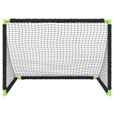 VidaXL Kindervoetbaldoel inklapbaar 90x64x64 cm zwart