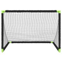 Kindervoetbaldoel inklapbaar 90x64x64 cm zwart - thumbnail