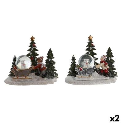 Kerstversiering DKD Home Decor Hars (16 x 12,5 x 14,5 cm) (2 Stuks)
