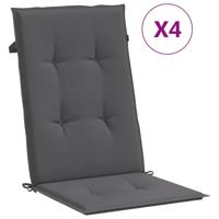 VidaXL Tuinstoelkussens rugleuning 4 st 120x50x3 cm stof antraciet - thumbnail