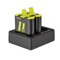 Telesin Charger For 3 Batteries + 2X accu voor GoPro 9,10,11,12 - thumbnail