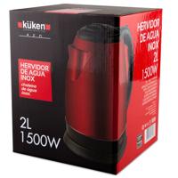 Waterkoker Küken 33578 Zwart Rood 1500 W 1,8 L - thumbnail