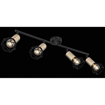 Globo PlafondlampXara I 4-lichts zwart met goud - 54802S-4AB
