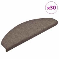 VidaXL Trapmatten zelfklevend 30 stuks 65x21x4 cm beige halfrond groot - thumbnail
